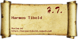 Harmos Tibold névjegykártya